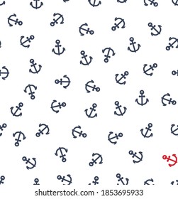 Seamless multidirectional nautical vector anchor repeat background pattern print design