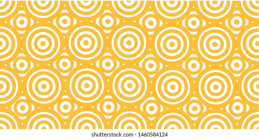 Seamless of multiple circular patterns, orange circles.