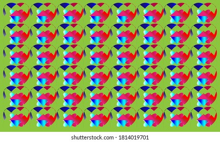 Seamless multiple colored pattern vector or illustration