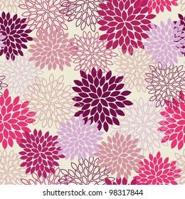 Seamless Mum Flower Background