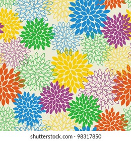 Seamless Mum Flower Background