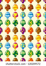 seamless mushroom pattern