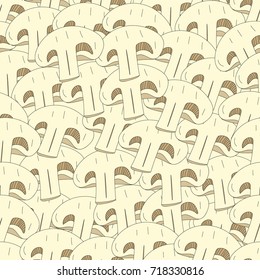 Seamless mushroom pattern