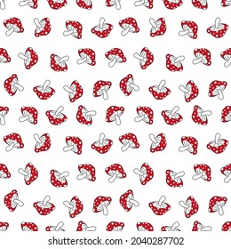 seamless mushroom pattern for background, greeting card, packaging, texture, fabric pattern, wallpaper, wall decoration