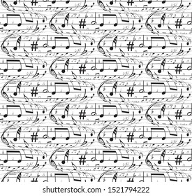 seamless musical symbols and marks seamless background with musical notes,  Seamless pattern with music notes  vector
