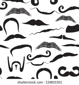 Seamless mustache pattern