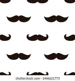 Seamless mustache pattern vector image