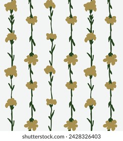 Patrón de fondo blanco sin costuras de la flor de mostaza
