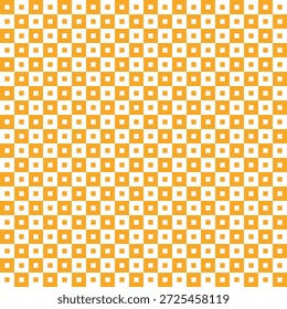 Patrón de guinga amarillo mostaza sin costuras. Textura a cuadros anidada retro de los años 70. Fondo de Vector geométrico de Antiguas para otoño y girasol.