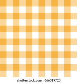 Seamless mustard yellow gingham pattern wallpaper background