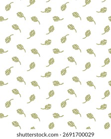 Diseño de patrón orgánico verde apagado sin costuras
