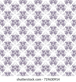 Seamless myrtle flower pattern No. 6, vector graphic on isolated background.