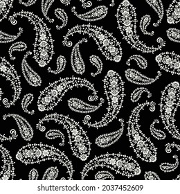 Seamless na pattern of paisley material,