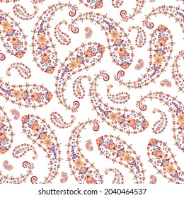 Seamless na pattern of paisley material,