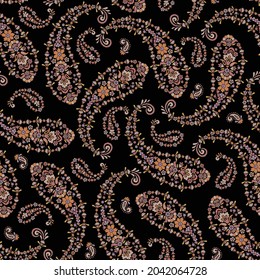 Seamless na pattern of paisley material,