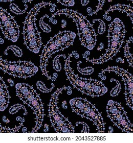 Seamless na pattern of paisley material,