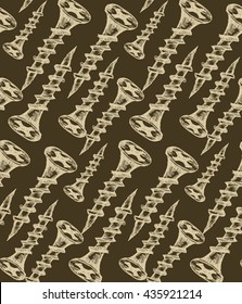 Seamless nail Pattern Background. style sketch. 8