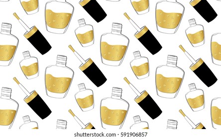 Seamless nail polish pattern.