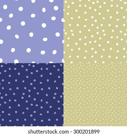 Seamless naive dot vector repeat background. Eps-8