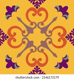  Nahtlos, nationales Ornament, arabisches Muster, asiatisches Muster.