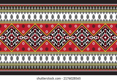 Seamless native fabric textile geometric pattern vector illustration print for modern fashion textile design, autumn, winter, spring dress, jacket, coat, skirt, scarf, curtain, tablecloth, carpet