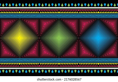 Seamless native fabric textile geometric pattern vector illustration print for modern fashion textile design, autumn, winter, spring dress, jacket, coat, skirt, scarf, curtain, tablecloth, carpet