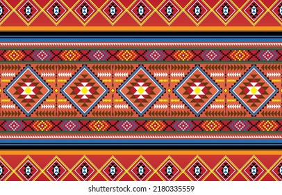 Seamless native fabric textile geometric pattern vector illustration print for modern fashion textile design, autumn, winter, spring dress, jacket, coat, skirt, scarf, curtain, tablecloth, carpet