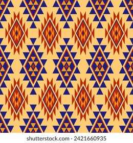 Seamless Native pattern american tribal indian ornament pattern geometric ethnic textile texture tribal aztec pattern navajo mexican fabric seamless Vector decoration fashion