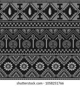 seamless native pattern background vector art illustration
