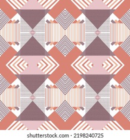 seamless native pattern sweet tone,Geometric ethnic pattern. Vector illustration,autumn Geometrical pattern of rhombuses.