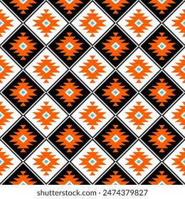 Seamless Native pattern tribal indian ornament pattern geometric ethnic textile texture tribal aztec pattern navajo mexican fabric seamless vector decoration fashion