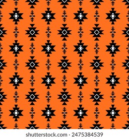 Seamless Native pattern tribal indian ornament pattern geometric ethnic textile texture tribal aztec pattern navajo mexican fabric seamless vector decoration fashion