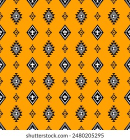 Seamless native pattern tribal indian ornament pattern geometric ethnic textile texture tribal aztec pattern navajo mexican fabric seamless vector decoration fashion