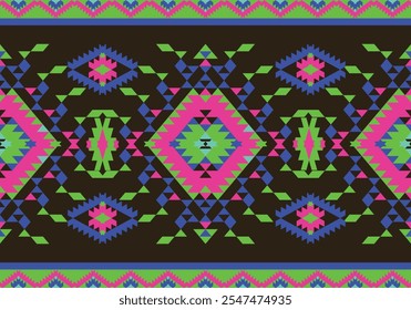 seamless native triangle pattern design for geometric fabric wallpaper background ornament carpet art print  wrapping textile