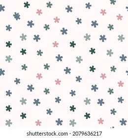 Seamless natural abstract  pattern on white  background. Scandinavian style. Hand drawn. Design for textiles, wallpapers, printed products. Vector illustration