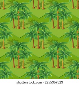 Seamless natural forest with trees park Repeating Tile