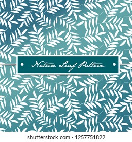 Seamless Natural Leaf Vector Pattern