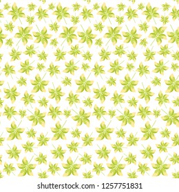 Seamless Natural Leaf Vector Pattern