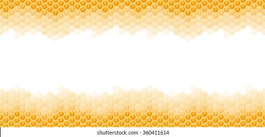 seamless natural orange honey comb top and bottom sides background