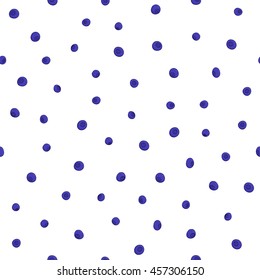Seamless natural pattern of blueberries on a white background. Elements of the pattern drawn by hand a dark outline and painted bright colors. Vector illustration.
