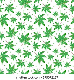 Seamless natural pattern of maple leaves