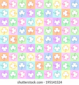 Seamless natural pattern with trefoils