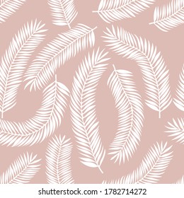 Seamless natural pattern or wallpaper. Silhouettes of various beautiful flowers, branches and leaves on a gentle background. Samples for wrapping paper and gifts. Stylized plants.