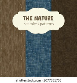Seamless natural vector pattern (wood and textile surfaces or ornaments)