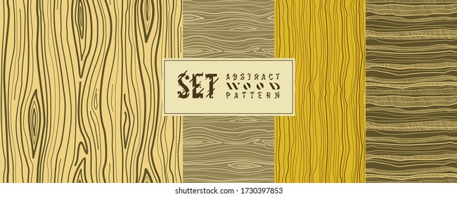 Seamless natural vector wood pattern. Trend set for 3D modeling masks, background, textiles, glass, mosaics, textures, wallpapers, paper and prints.