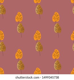 seamless nature autumn pattern design. Can use for print, template, fabric, presentation, textile, banner, poster, wallpaper