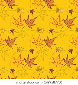 seamless nature autumn pattern design. Can use for print, template, fabric, presentation, textile, banner, poster, wallpaper