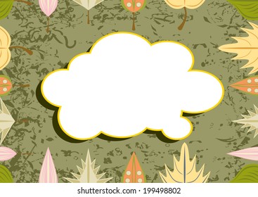 Seamless nature background with autumn leaves of different plants.