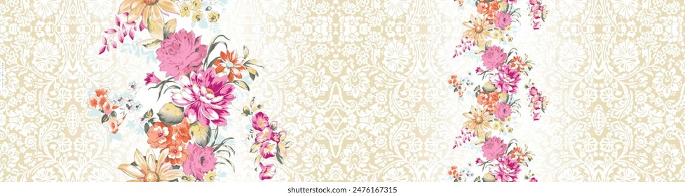 seamless nature floral blossom spring pattern vector