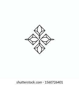 seamless nature floral logo vector concept